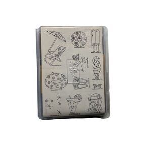 Stampin' Up Sparkling Summer 11pc Rubber Stamp Set